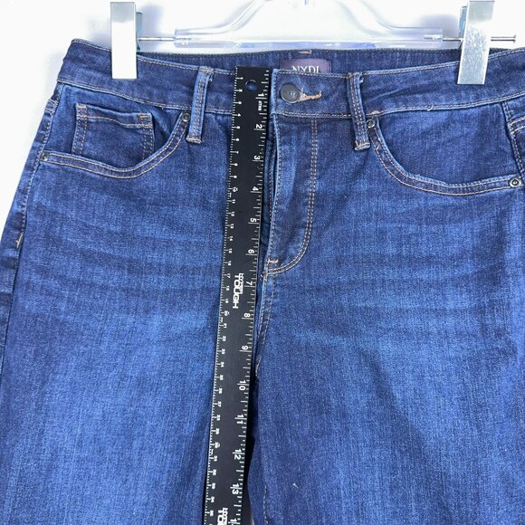 NYDJ Margot Girlfriend Jeans Womens Size 8P Lift Tuck Technology Mid Rise Blue - Picture 9 of 13